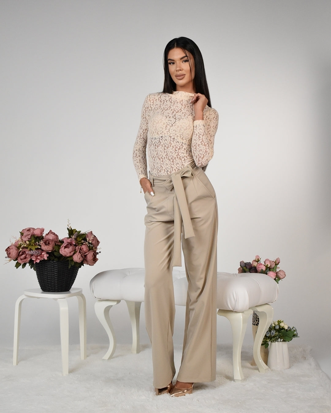 Панталон „Luxury Beige Wide“