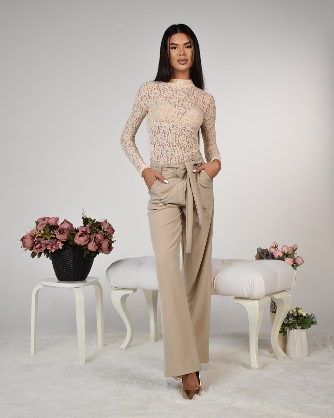 Панталон „Luxury Beige Wide“