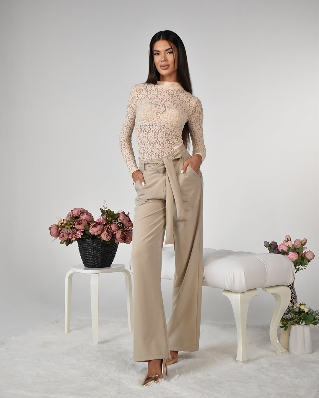 Панталон „Luxury Beige Wide“