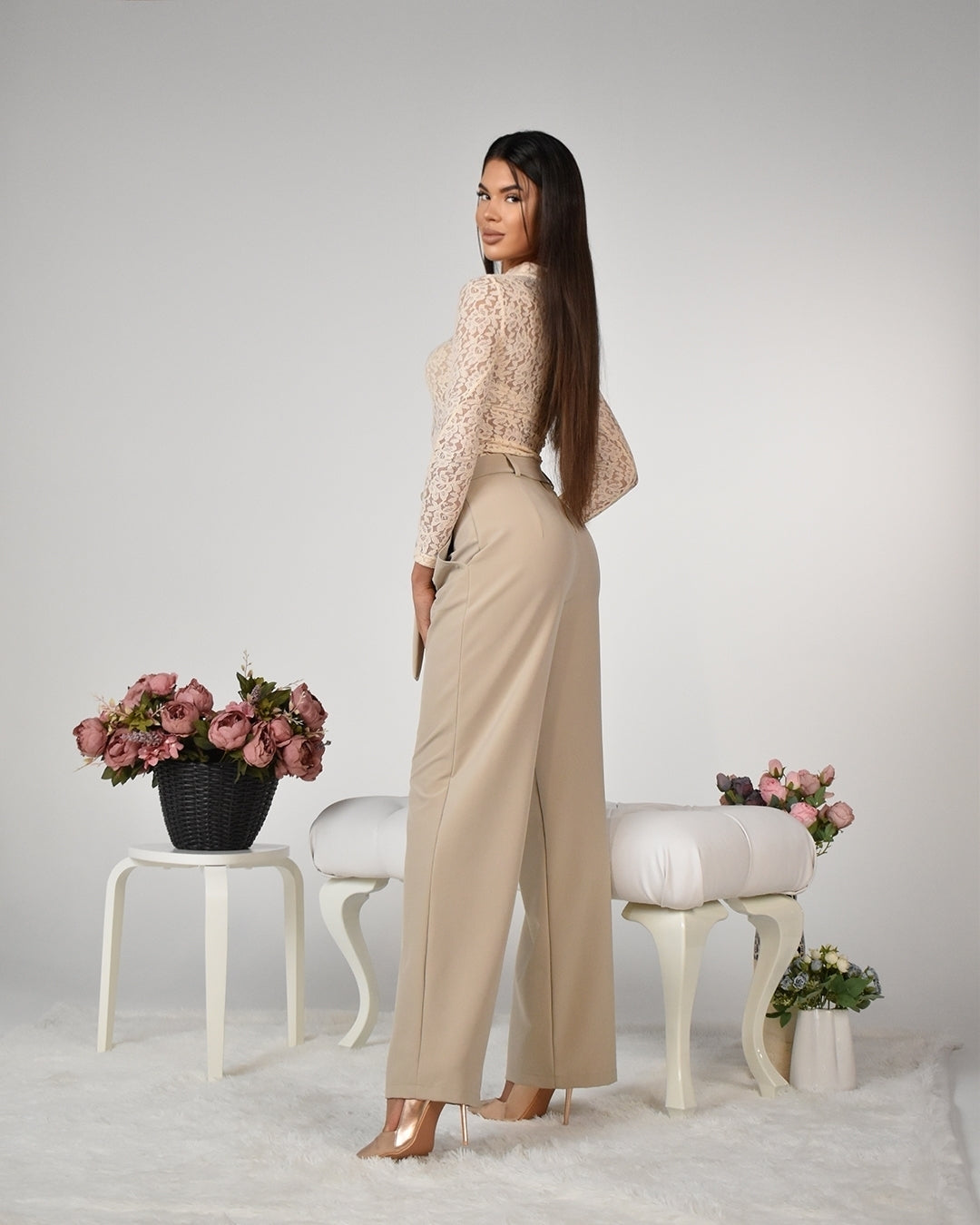 Панталон „Luxury Beige Wide“